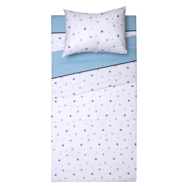 Σετ Σεντόνια Λίκνου 80x100 Ίκαρος Σιέλ  Σιέλ